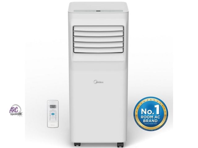 Lot 56-763961 - New in box. Midea 5,000 BTU (8,000 ASHRAE) 115V Portable Air Conditioner with Comfort Sense Remote