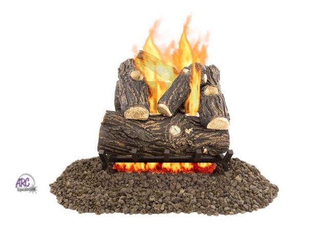 Lot 56-677143 - New Pleasant Hearth Willow Oak 18 in. Vented Gas Log Set
