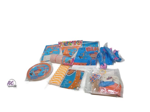 Lot 56-443160 - New in Box - Blippi Birthday Party Decoration Set For 20 Guests