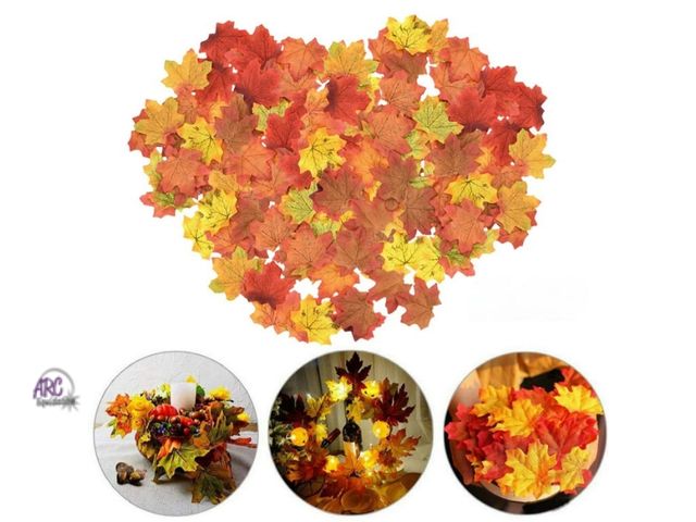 Lot 56-501524 - NEW-Fake autumn leaves for decoration, fabric leaves, various colors