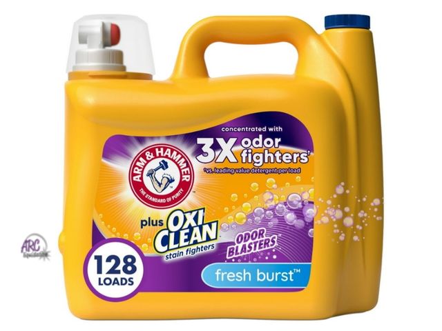 Lot 56-389313 - New,ARM &amp; HAMMER Plus OxiClean Odor Blasters Fresh Burst, 128 Loads Liquid Laundry Detergent