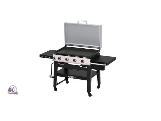 Lot 56-706767 - New in box. Retail $399. Nexgrill Daytona 4-Burner Propane Gas Grill 36 in. Flat Top Griddle in Blac...