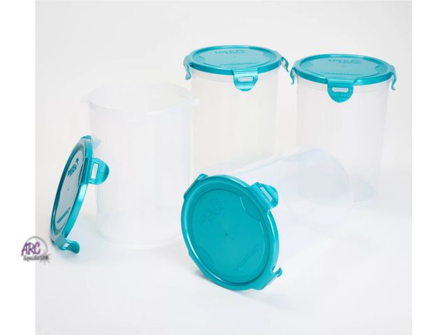 Lot 56-307614 - New, Lock&amp;Lock, set of 4 26 ounce round containers