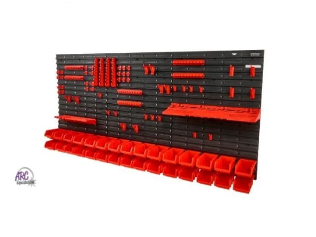 Lot 56-730517 - New in box. Wall Mounted Storage Bins, 30-Bin Parts Rack Organizer Garage Plastic Shop Tool with Wal...