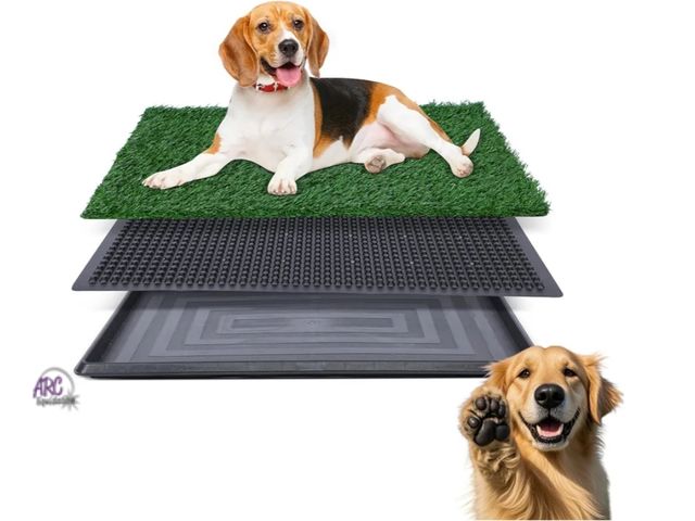 Lot 56-555418 - NEW-FluffyDream Artificial Grass for Dog Potty – 20x30 inch,Strong Absorbency Grass Pad with Tray,Do...