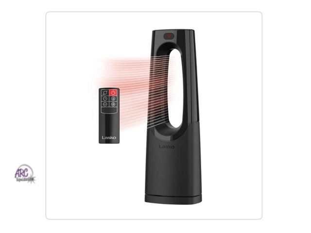 Lot 56-300840 - New In Box Tested &amp; Works Lasko Bladeless 1500W 28 in. Black Electric Oscillating Tower Ceramic ...