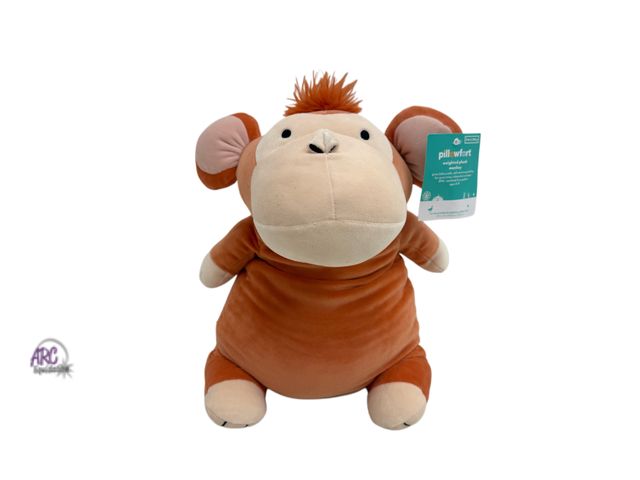 Lot 56-612730 - New - Pillowfort Weighted Plush Monkey Throw Pillow 20in x 11in