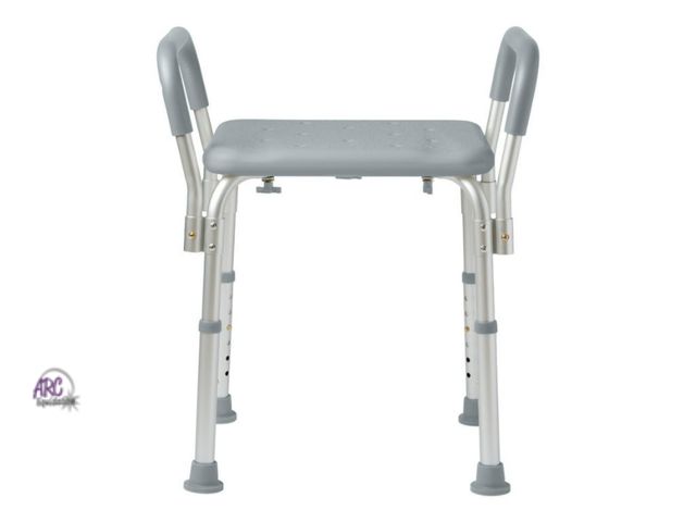 Lot 56-528317 - NEW-Medline Bath Bench with Padded Armrests, Height Adjustable Shower Seat