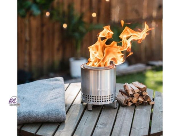 Lot 56-150250 - New in Box Solo Stove Mesa XL - 7.6 in. x 8.6 in. Stainless Steel Wood Burning
Fire Pit