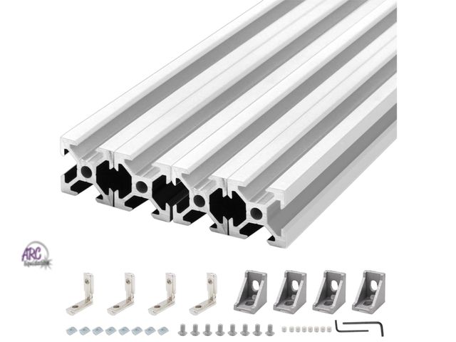 Lot 56-660340 - New - 4Pack 2020 Aluminum Extrusion V-Slot 1220mm 48 inch Silver Extruded Aluminum Profile 20x20 V-S...