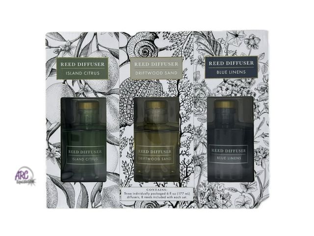Lot 56-396214 - Appears Used,*Please Read*Bellevue Reed Diffuser Set Variety, 6 Fluid Ounce,*Driftwood Sand is new i...