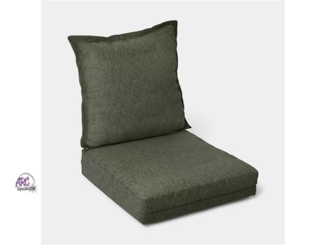 Lot 56-753350 - New Heathered Solid Deep Seat Cushion Set Dark Green - Threshold