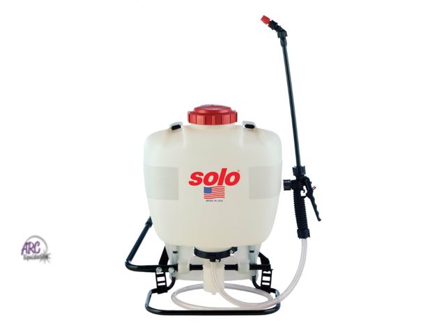 Lot 56-602721 - Used, missing 2 bolts. SOLO 425 4-Gallon Piston Backpack Sprayer, Wide Pressure Range up to 90 psi
