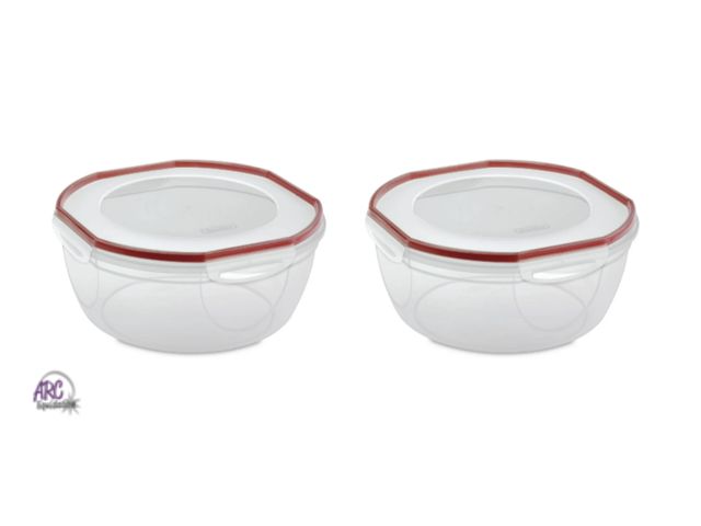 Lot 56-186517 - New Sterilite Ultra Seal 8.1 Qt. Bowl, Latching Food Storage Container, Airtight Watertight Seal, Cl...