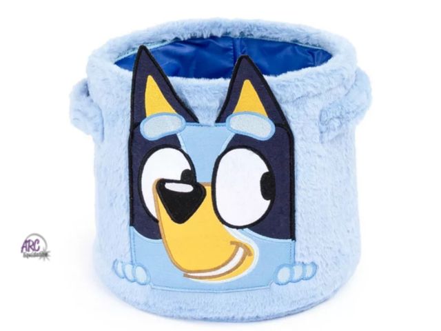 Lot 56-524526 - NEW-Bluey storage furry bucket-11" high