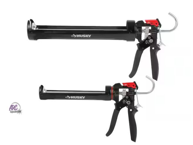 Lot 56-372564 - USED/TESTED LOT OF 2 Includes 1 Husky 29 oz and 1 10 oz Heavy-Duty High Leverage Drip Free Caulk Gun...