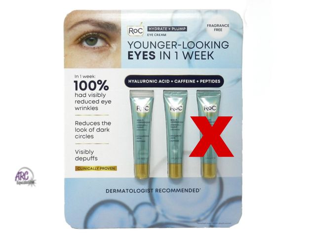 Lot 56-313950 - New opened package lot of 2 RoC Hydrate and Plump Eye Cream 0.6 oz  new un-boxed