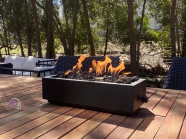 Lot 56-215216 - NEW Two Harbors 15" Patio Tabletop Fireplace Black - Threshold
