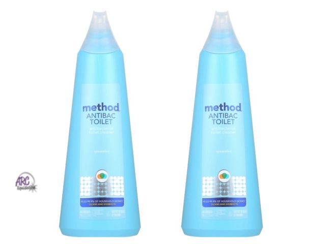 Lot 56-151011 - New Lot of 2 Method Antibacterial Toilet Bowl Cleaner, Spearmint, 24 Ounce