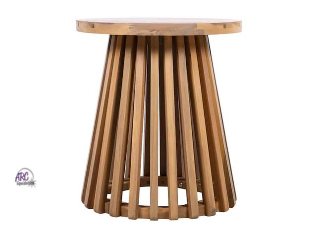 Lot 56-654052 - New - Christopher Knight Home Charm Modern 15.75 in. Patio Solid Wood Round End Table Outdoor Side T...