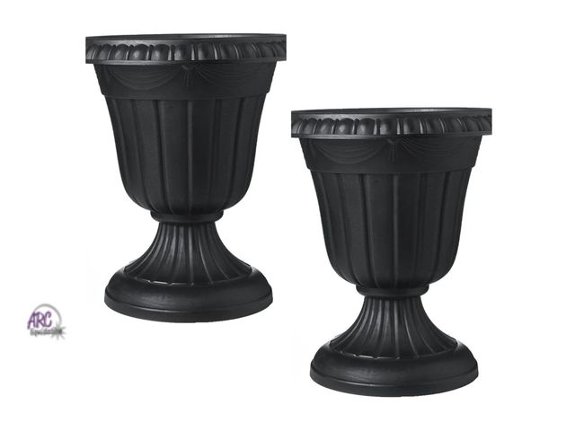 Lot 56-591198 - NEW-LOT OF 2-ARCADIA FLOWER POTS-PLASTIC-12" HIGH