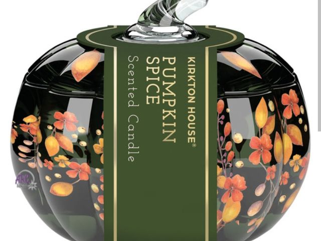 Lot 56-596133 - MISSING LID- TORN PACKAGE-Kirkton House pumpkin spice scented candle-6oz