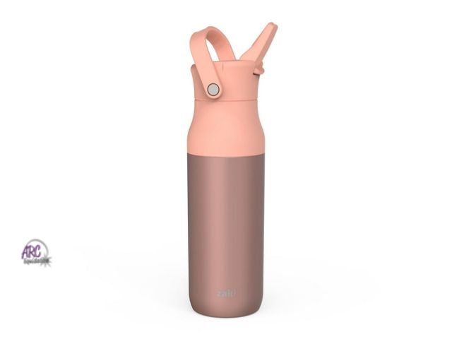 Lot 56-509734 - NEW-Zak Designs Harmony Water Bottle for Travel or At Home, 32oz Recycled Stainless Steel is Leak-Pr...