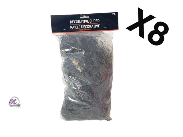 Lot 56-257023 - NEW LOT OF 8 HALLOWEEN PARTY CITY BLACK WOOD SHRED 4.2 OZ BAGS