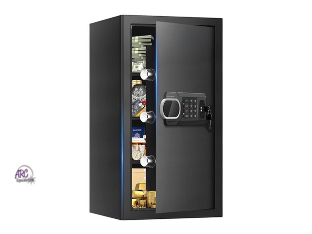 Lot 56-271252 - New 6.1 Cuft Large Home Safes Water and Fireproof with Digital Keypad &amp; Key Lock, Fire Security ...
