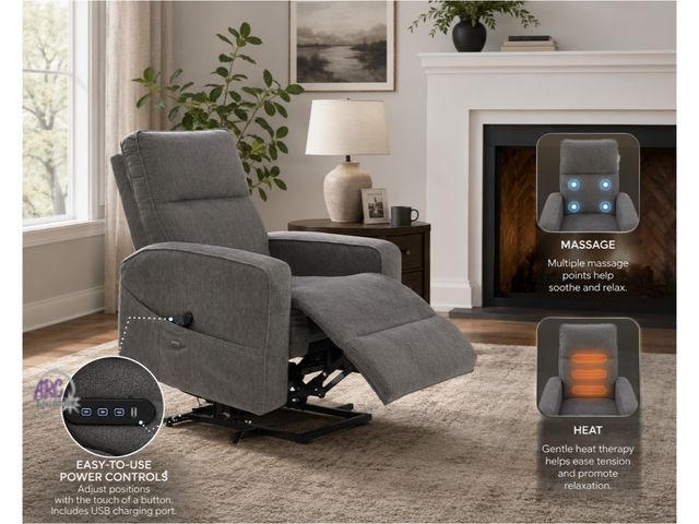 Lot 56-722867 - New in box. Retail $699. Signature Design by Ashley Starganza Power Lift Recliner Chair with Heat &a...
