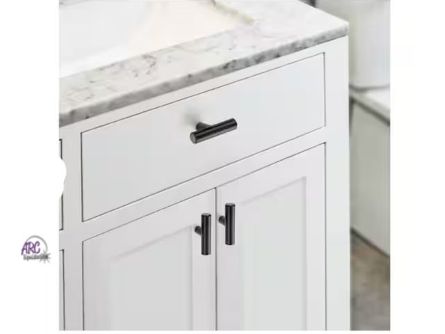 Lot 56-339461 - New in box 30-Pack Matte Black Cabinet Knobs, Stainless Steel Kitchen Cabinet Handles, 2-Inch Single...