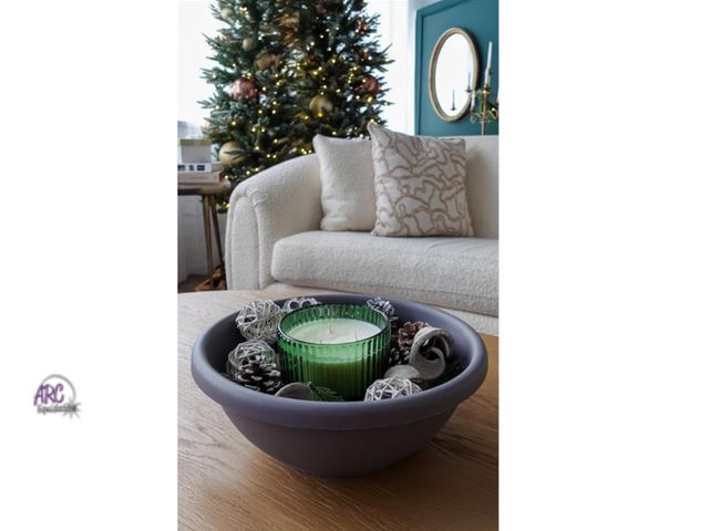 Lot 56-315450 - New 18”  Round planter The HC Companies Shallow Planter with Drainage - Contemporary Garden Bowl Pla...