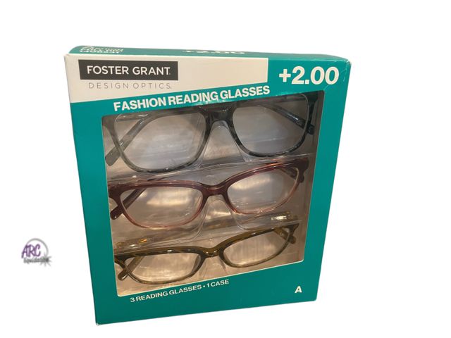 Lot 56-321350 - New 3 pairs Foster Grant reading glasses +2.00