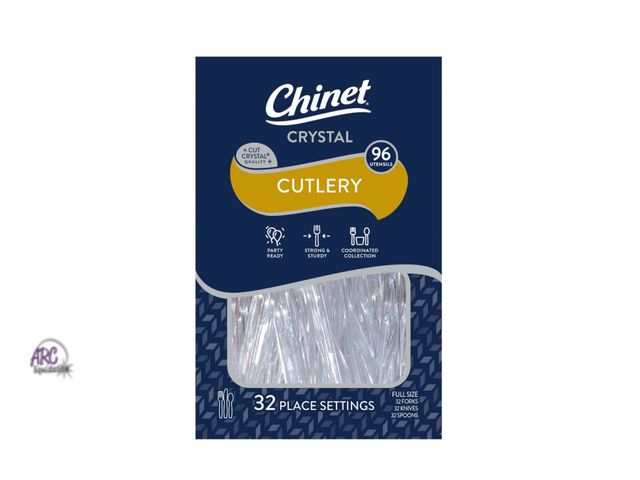 Lot 56-155813 - New Chinet Crystal Cutlery - 96ct