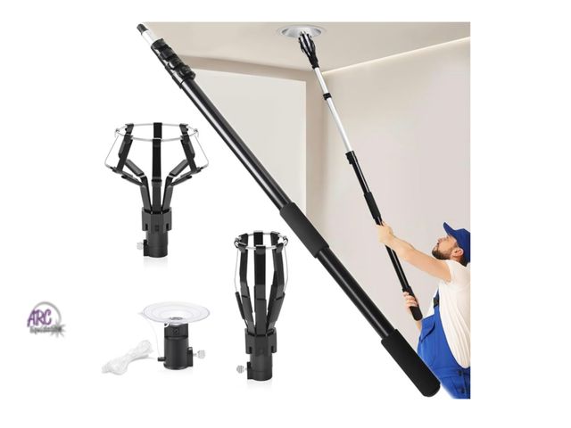 Lot 56-273151 - New GADFISH 26FT Reach Light Bulb Changer for High Ceilings, 5-20FT Extension Pole, High Ceiling Lig...