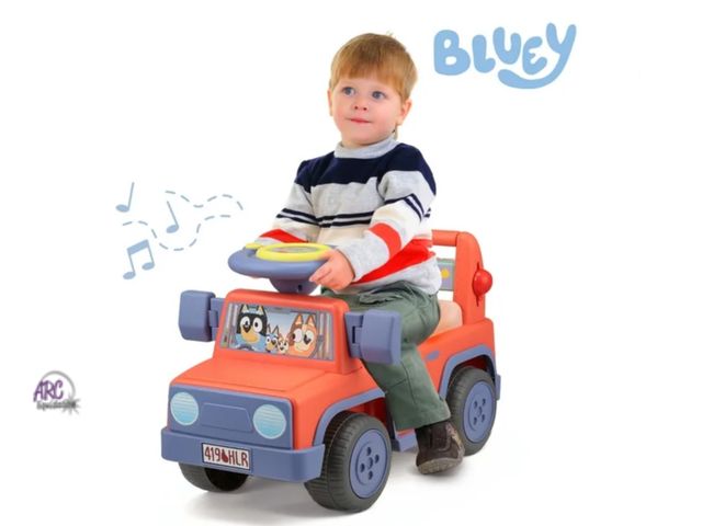 Lot 56-397128 - New, 6V Bluey Battery Powered Ride On Car with Sound Effects &amp; Music