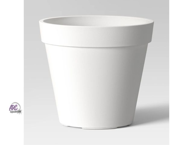 Lot 56-727017 - NEW Classic Composite Indoor Outdoor Planter Pot Cream - Threshold. Dimensions - 12.12in H x 13.88in...