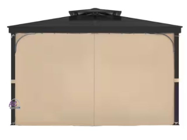 Lot 56-432559 - New Open Box - Outdoor Waterproof Gazebo Curtains, 12 ft. x 10 ft., Panel Privacy Sidewalls, 7 ft. T...