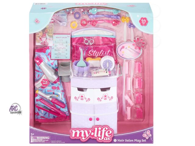 Lot 56-316630 - New, My Life As Hair Salon Play Set for 18 inch Dolls, Lavender