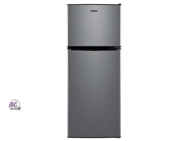 Lot 56-663067 - New Out of Box Tested &amp; Works - Galanz 4.6 cu ft Stainless Steel Mini Fridge with Freezer-compac...