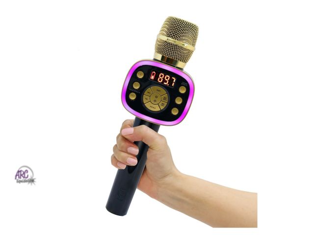 Lot 56-154312 - New The Singing Machine Carpool Karaoke Microphone 2.0, Gold
