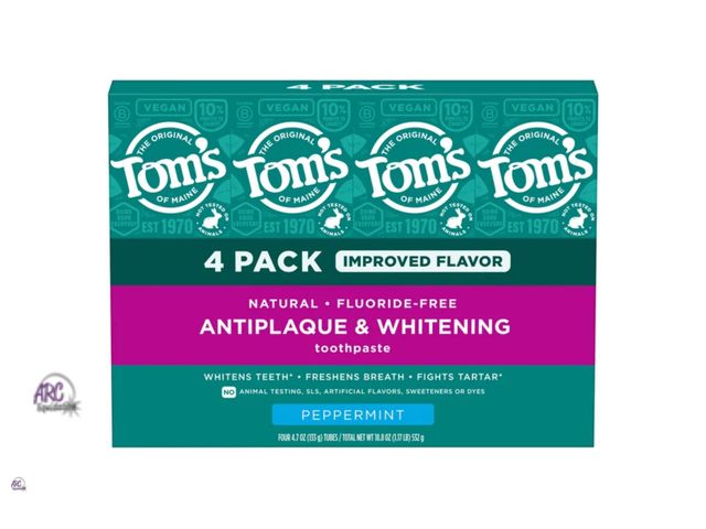 Lot 56-242465 - New In Box - 4-Pack Of Tom's Of Maine Antiplaque &amp; Whitening Toothpaste