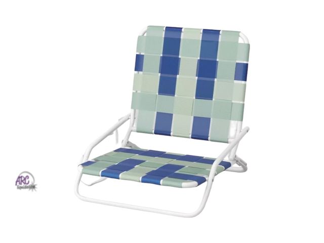 Lot 56-321516 - New,Webstrap Outdoor Portable Beach Sand Chair - Sun Squad