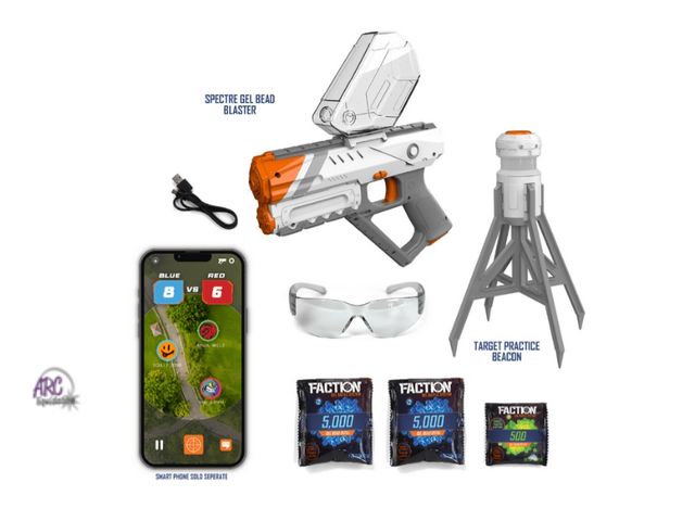 Lot 56-582032 - NEW-Faction Spectre Gel Bead Blaster with Smart Beacon and Gel Beads