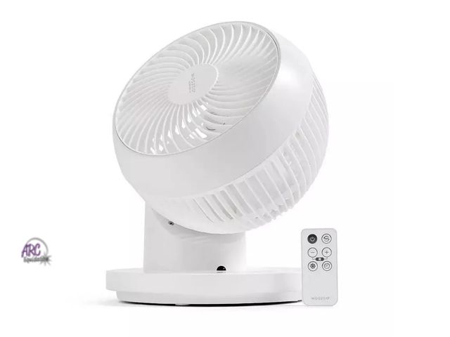 Lot 56-772812 - New tested and works IRIS WOOZOO 360° Oscillating Fan with Remote and Timer 3 Speed Settings