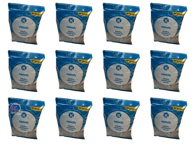 Lot 56-144764 - New Lot of 12 K ranch jumbo sunflower seeds 5.25 oz. (Best By May 2026)