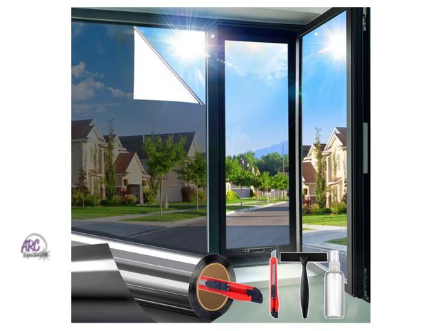 Lot 56-153050 - New One Way Window Privacy Film See Out Not in, Window Tint for Home, Reflective Mirror Glass Window...