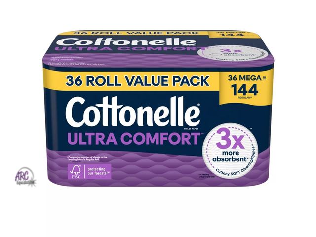 Lot 56-473612 - NEW-TORN PACKAGE-Cottonelle Ultra Comfort Toilet Paper- ULTRA COMFORT-36 MEGA ROLLS/ 244 SHEETS PER ...