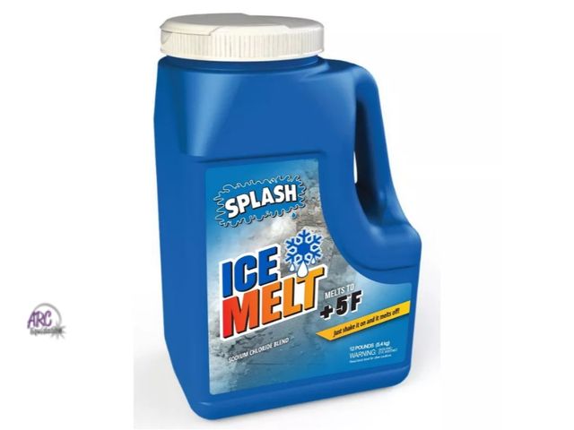 Lot 56-789523 - New SPLASH 12lbs Ice Melt Jug: Outdoor Deicer