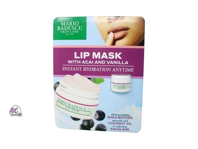 Lot 56-538518 - NEW-1 MISSING-Mario Badescu Lip Mask With Acai &amp; Vanilla -0.5OZ BOTTLE